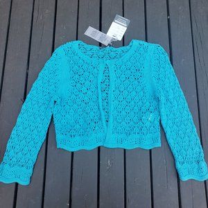 VINTAGE CROCHET BUTTON UP CROP TOP - NWT